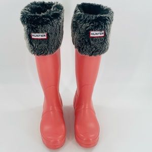 Hunter Coral Tall Rain Boots Size 7